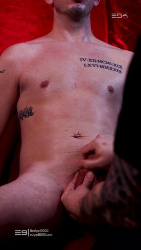 54 - Twink with a 9 Inch Uncut Cannon Gets Tied up, Tormented and Edged to a Huge Cum Explosion