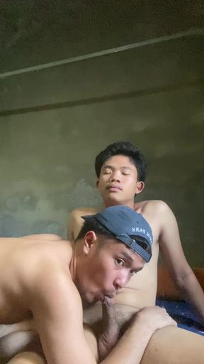 Filipino Twink Sucks Big Dick &amp; Swallows