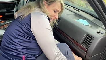 The slut likes to suck cock and get her ass fucked outdoors