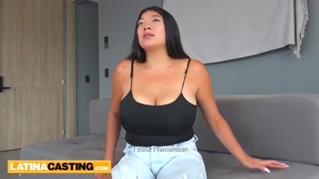 Huge rack brunette can suck her own tits while she is getting fucked hard