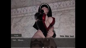 resonance [ futanari hentai game pornplay ] ep.4 nun futanari masturbating her hard cock