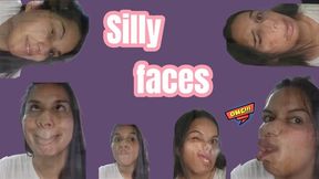 Weird faces behind glass