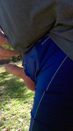 Must-see moment from &quot;Out for a run with my cock popping out of my shorts&quot;
