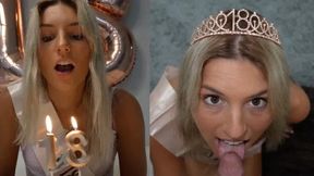 18 Year Old College Girl Celebrates Birthday by Giving a Blowjob & getting a ...