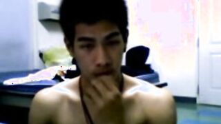 Thai Guy Strokes and Shoots on Webcam9999