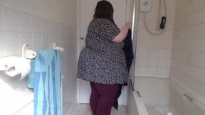 Ssbbw shower strip tease lets get naked