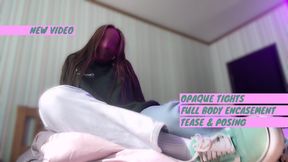 High opacity zentai tease