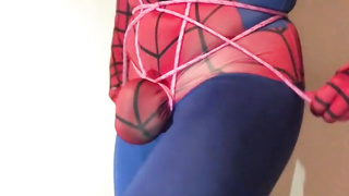 WEENIE and BALL CABLE RESTRAIN BONDAGE TORMENT ** INSATIABLE SPIDER-GUY **