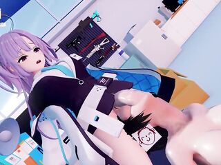 [Futa] Petri dish duty shemale hentai Yuuka, female teacher and... [Blue Archive]