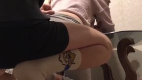 Horny Student Fucks His Classmate Doggystyle While She Does Homework