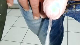 powerful and long stream of urine from mr. huge penis