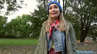 Public Porn Lost dog leads to hot outdoors sex