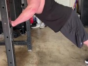 Working out then doing the helicopter with my big fat cock