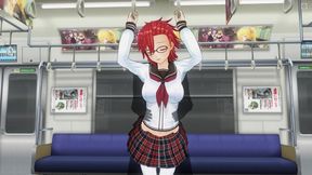 3D HENTAI Redhead college girl gets fucked in the ass in a train car