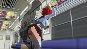 3D HENTAI Redhead college girl gets fucked in the ass in a train car