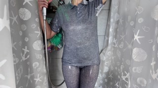 Wet v. Dry Legging and Polo-Shirt