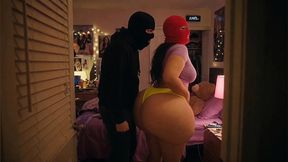 Big Ass Latina in Tight Yellow Leggings Gets Pressed in Bedroom