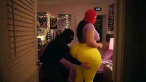 Big Ass Latina in Tight Yellow Leggings Gets Pressed in Bedroom