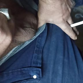 Masculer Bear Turkish Daddy Masturbates Under the Table in the Office