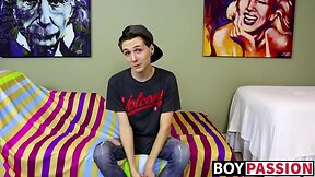 Trey Bentley`s Sensual Strip Tease: Boyish Good Looks & Hot Solo Masturbation