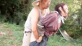 Hot Japanese wife uncensored video with a sexy woman getting fucked outdoors