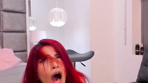 Red haired tart is extremely lustful & moans from pleasure