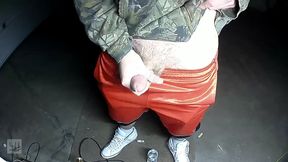 Young 18+ Hairy Guy Enjoys Solo Cum Session in the Garage