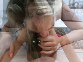 Cute blond mother I'd like to fuck with tail anal intercourse rides on a Sybian sexmachine and sucks weenie