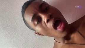 Lying Down BBC Masturbation with Dirty Talk and Moans Until Cumshot Black20one