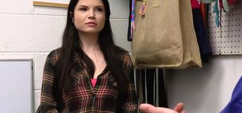 Naughty brunette Fae Lux ends up with a large cum lo