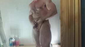 Shower masturbation scene.