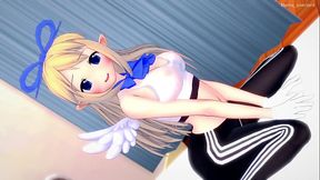 Flonne (Disgaea) mojo su ropa, se divierte vistiendo un atuendo deportivo