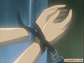 Bondage hentai sucking dick and swallowing cum