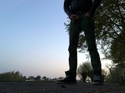 Urinating on public floor