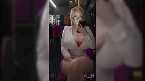Public BBC fuck with a hot Blonde Sarah Bryant in a bus
