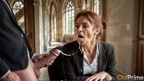 a shocking ending for an older nymphomaniac: i roughly rammed my cock into this mature woman s juicy pussy and came from her moans [ai]