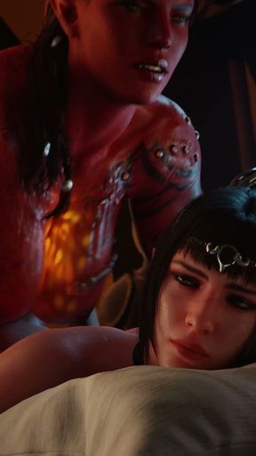 Shadowheart Takes Futanari Karlach's Cock in Her Big Ass - Bg3 Porn Animation
