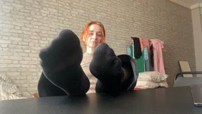 Socks, feet worship!