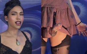 Hard Cock Peeking Under My Skirt