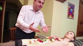 Blonde Babe Cum on Feet Fetish Fuck