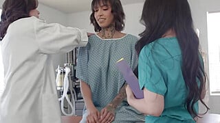 Doctor performs anal fisting examination
