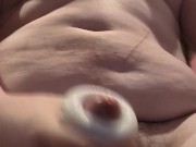 Clocky T-Girl strips and fucks herself (Pride Month Freebie)