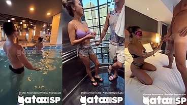 Aventura com o hóspede dotado no hotel em São Paulo