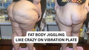Fat Body Jiggling Like Crazy on Vibration Plate