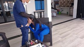this hot girl doesn t care that her makeup artist is gay and fucks him - aleja and aaroon