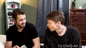 ”Dante Colle comforts Troy Accola with his big cock”