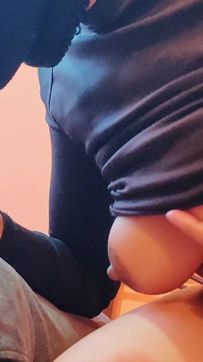 Thrilling moment from "Sexy gf sucks me ,,,Amateur Close-up Blowjob"