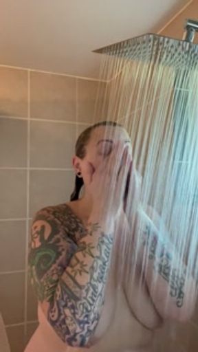 BBW step mom MILF cum watch me get wet in the shower