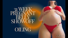 31 week pregnant Body Worship