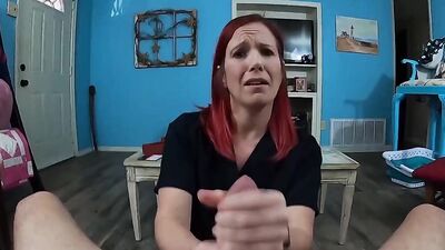 Redhead MILF Jane Cane sucks and rides cock in POV video